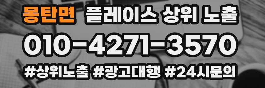 몽탄면 플레이스 상위 노출