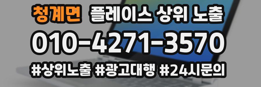 청계면 플레이스 상위 노출