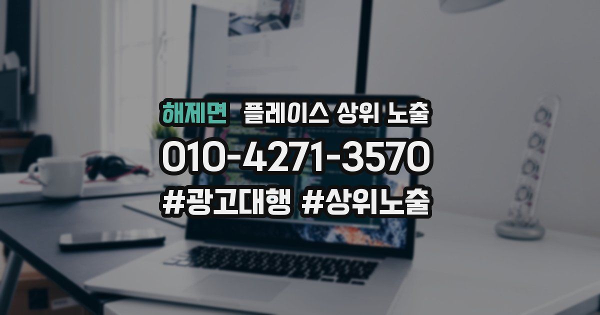해제면 플레이스 상위 노출