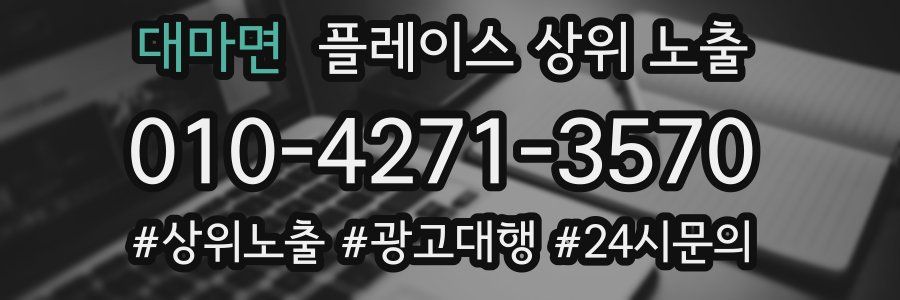 대마면 플레이스 상위 노출