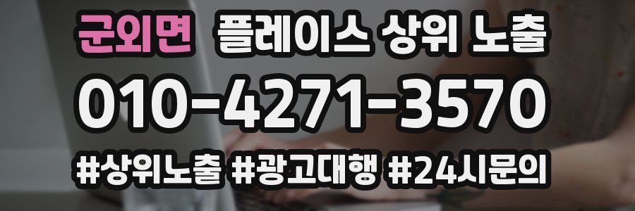 군외면 플레이스 상위 노출