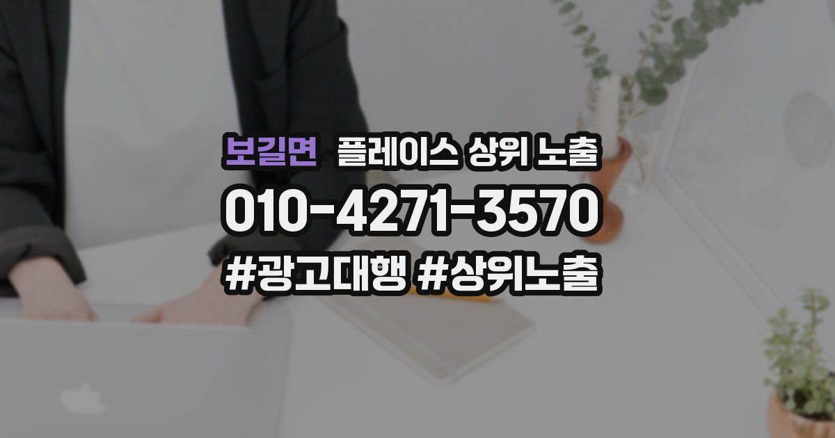 보길면 플레이스 상위 노출