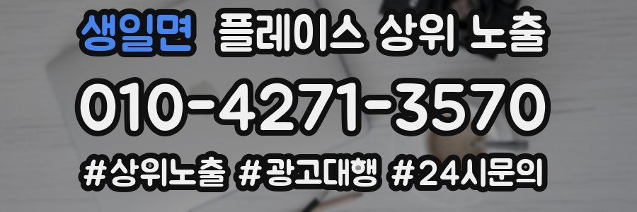 생일면 플레이스 상위 노출