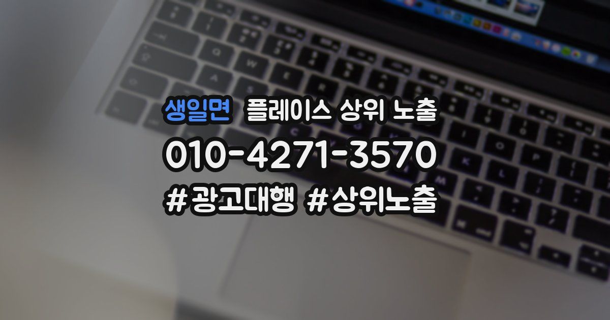 생일면 플레이스 상위 노출