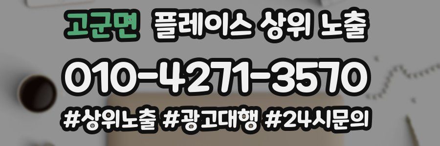 고군면 플레이스 상위 노출