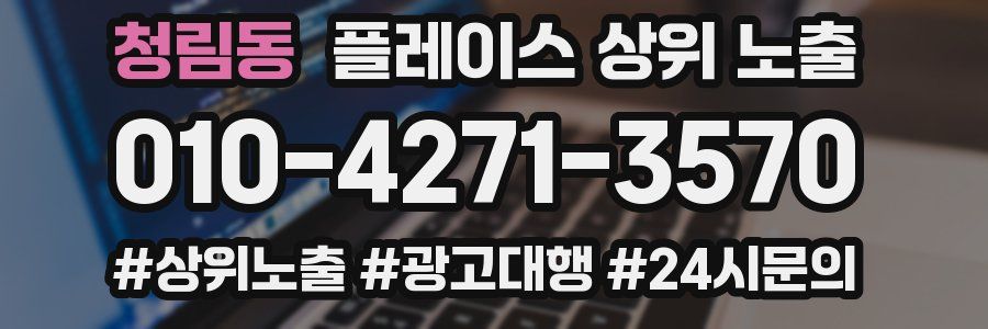 청림동 플레이스 상위 노출