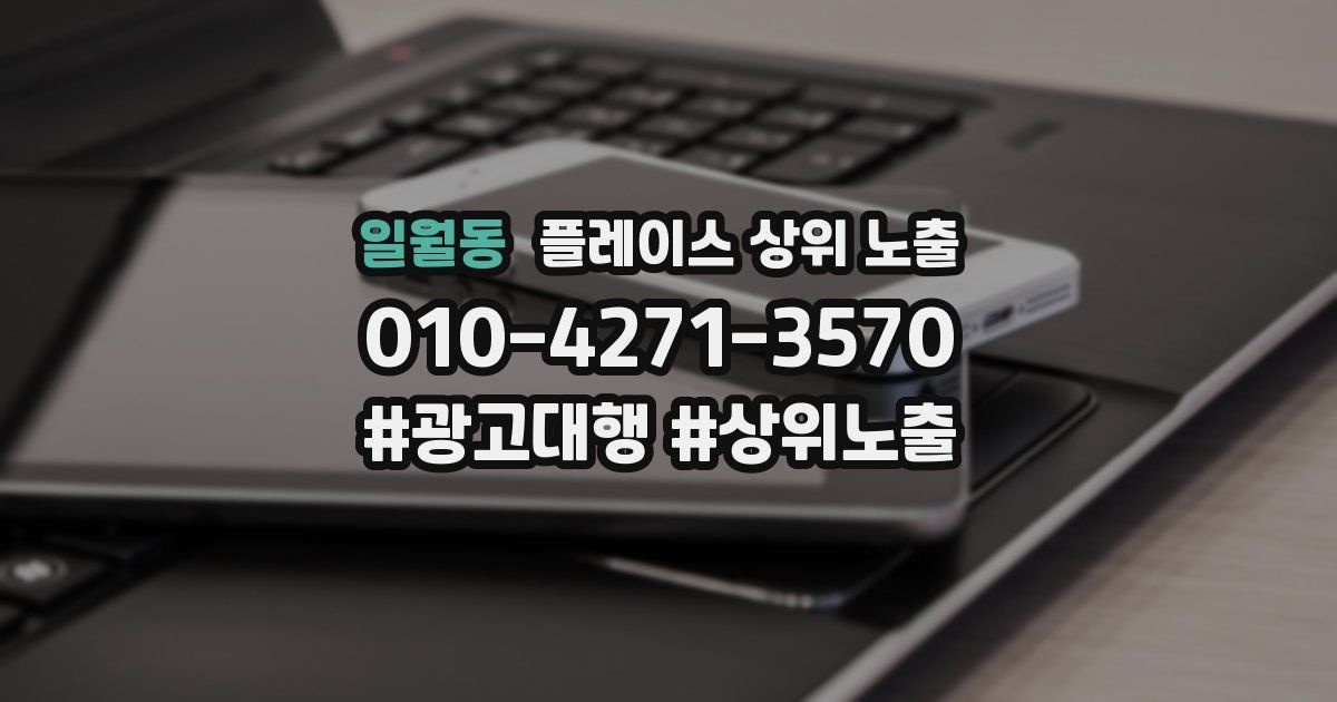 일월동 플레이스 상위 노출