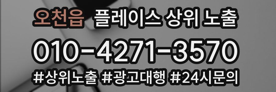 오천읍 플레이스 상위 노출