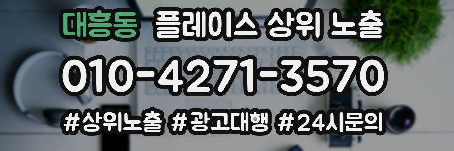 대흥동 플레이스 상위 노출