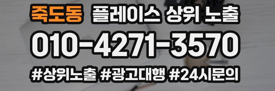 죽도동 플레이스 상위 노출
