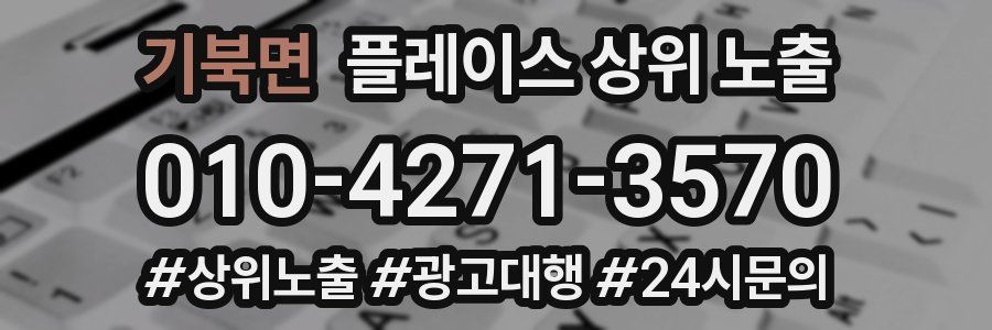 기북면 플레이스 상위 노출