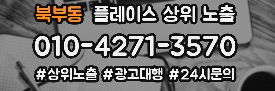 북부동 플레이스 상위 노출