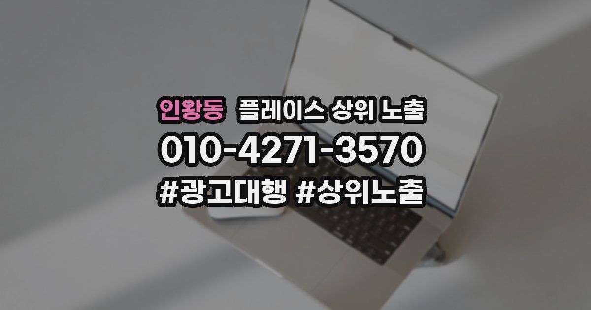 인왕동 플레이스 상위 노출