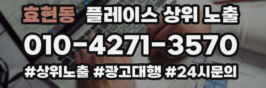 효현동 플레이스 상위 노출