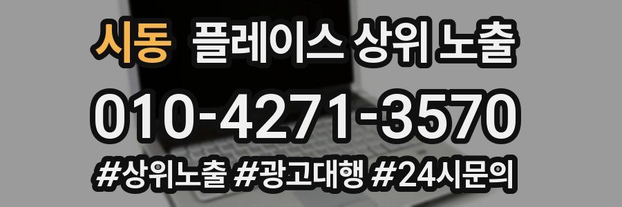 시동 플레이스 상위 노출
