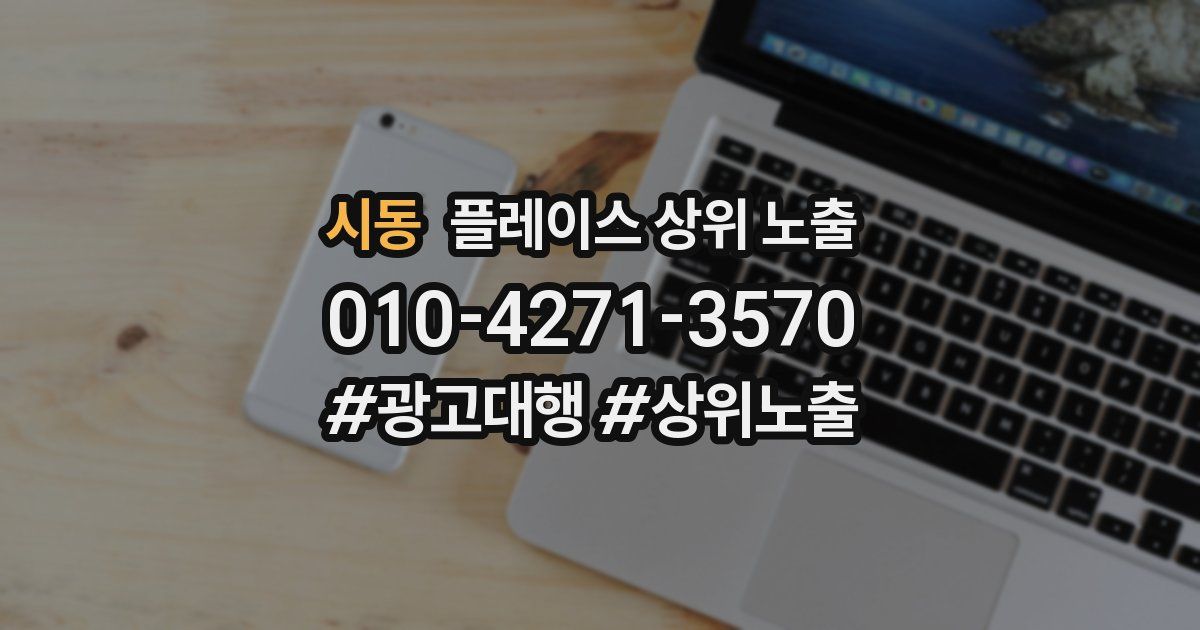 시동 플레이스 상위 노출