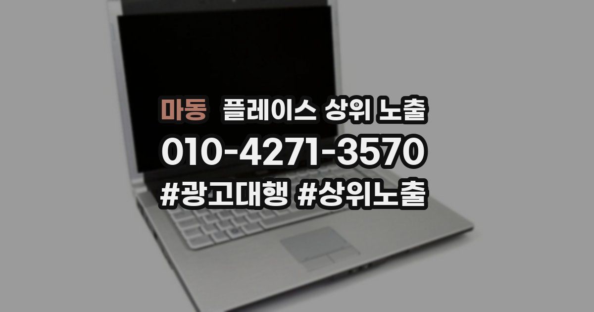 마동 플레이스 상위 노출