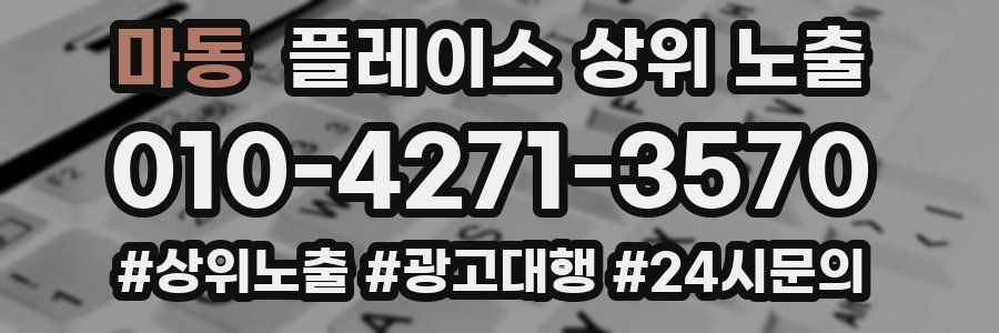 마동 플레이스 상위 노출