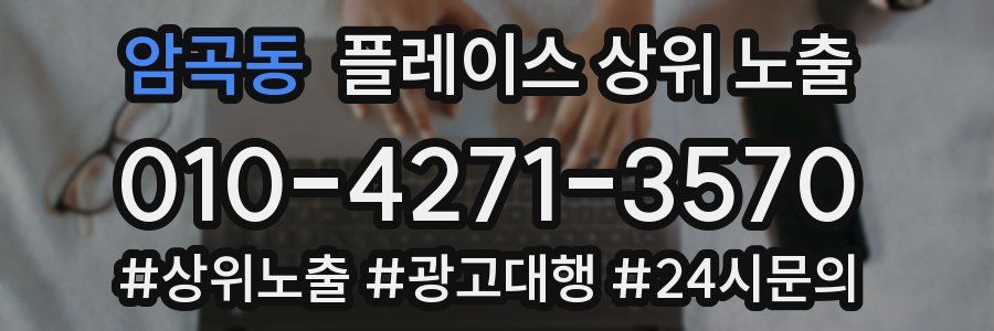암곡동 플레이스 상위 노출