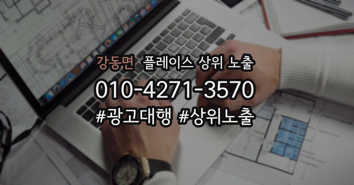 강동면 플레이스 상위 노출