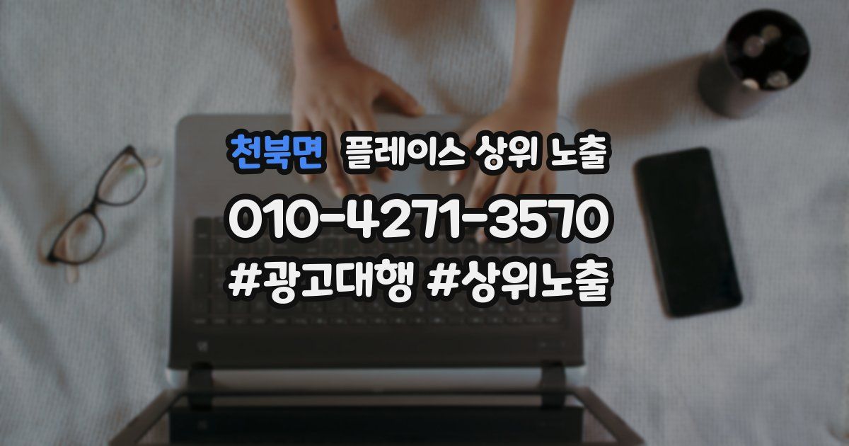 천북면 플레이스 상위 노출