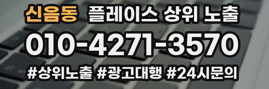 신음동 플레이스 상위 노출