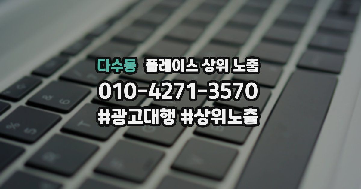 다수동 플레이스 상위 노출