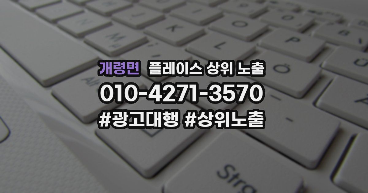 개령면 플레이스 상위 노출