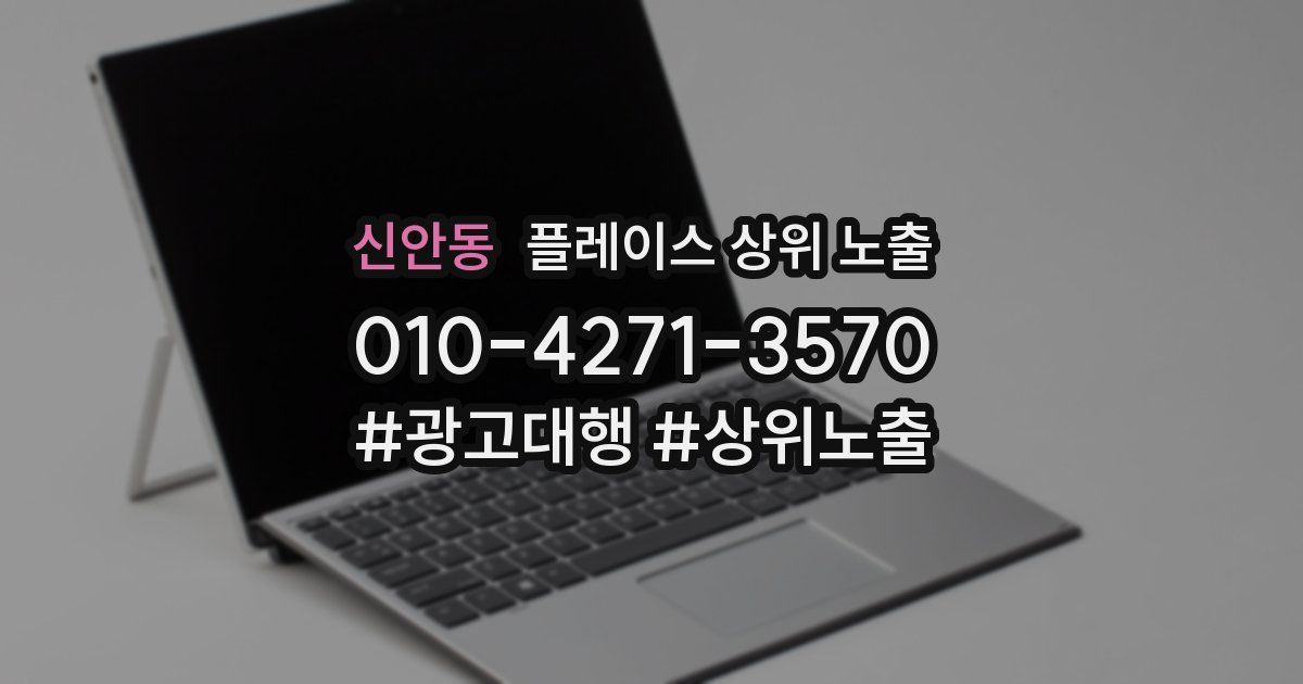 신안동 플레이스 상위 노출