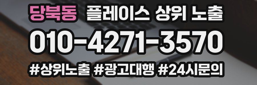 당북동 플레이스 상위 노출