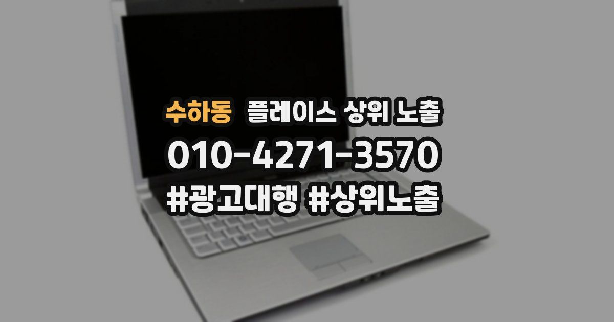 수하동 플레이스 상위 노출