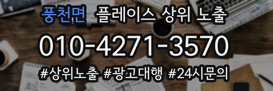 풍천면 플레이스 상위 노출
