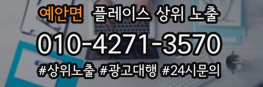 예안면 플레이스 상위 노출