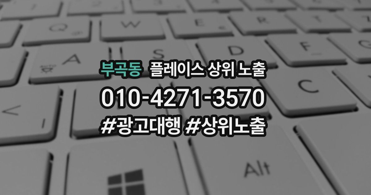 부곡동 플레이스 상위 노출