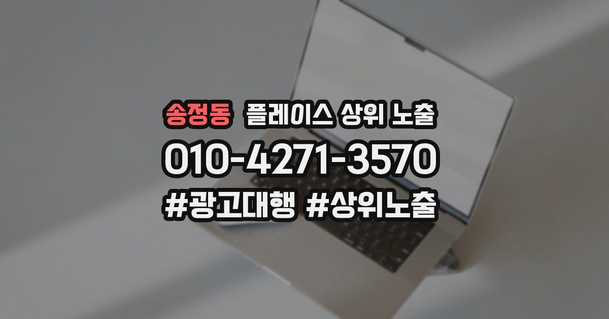 송정동 플레이스 상위 노출