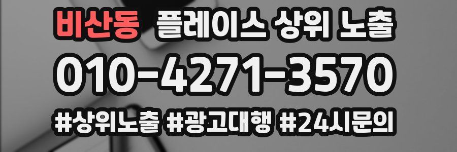 비산동 플레이스 상위 노출