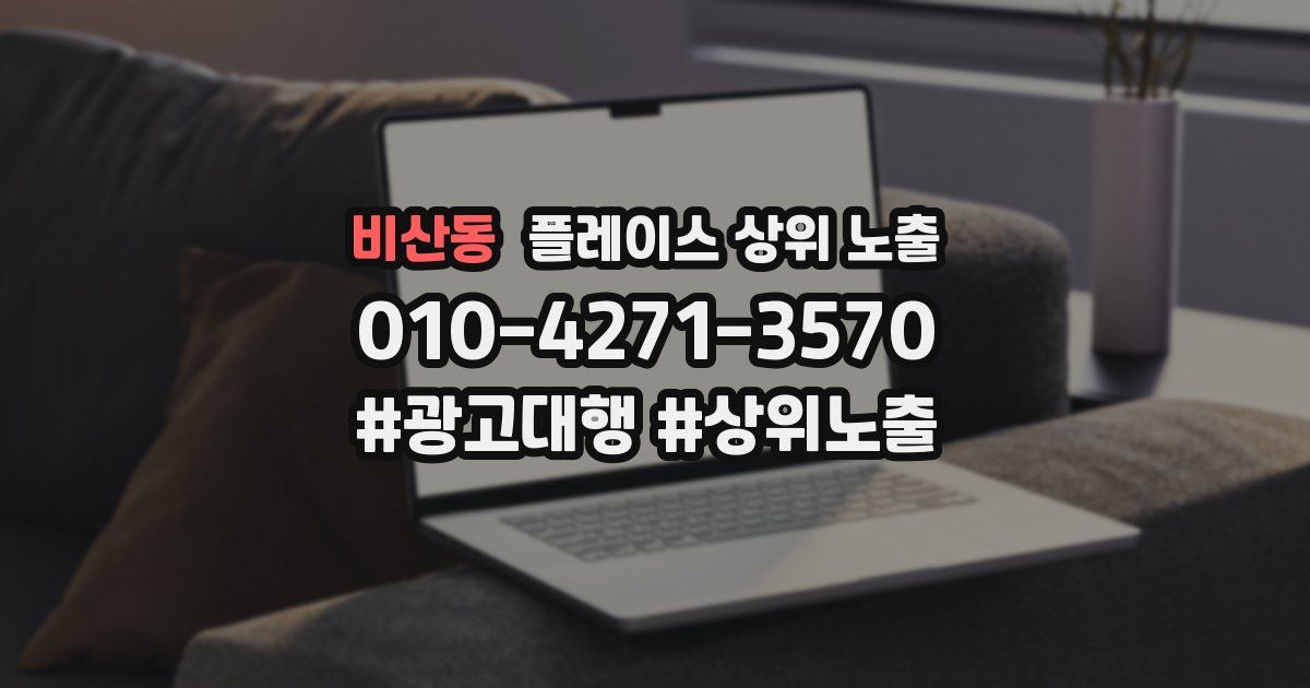 비산동 플레이스 상위 노출
