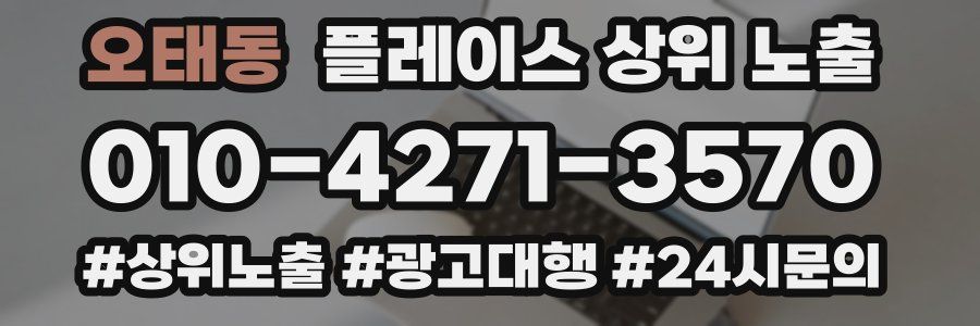오태동 플레이스 상위 노출