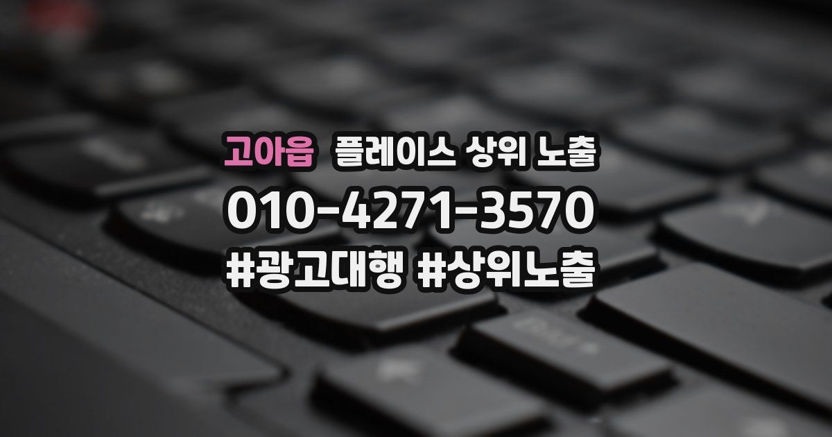 고아읍 플레이스 상위 노출