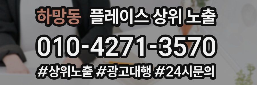 하망동 플레이스 상위 노출