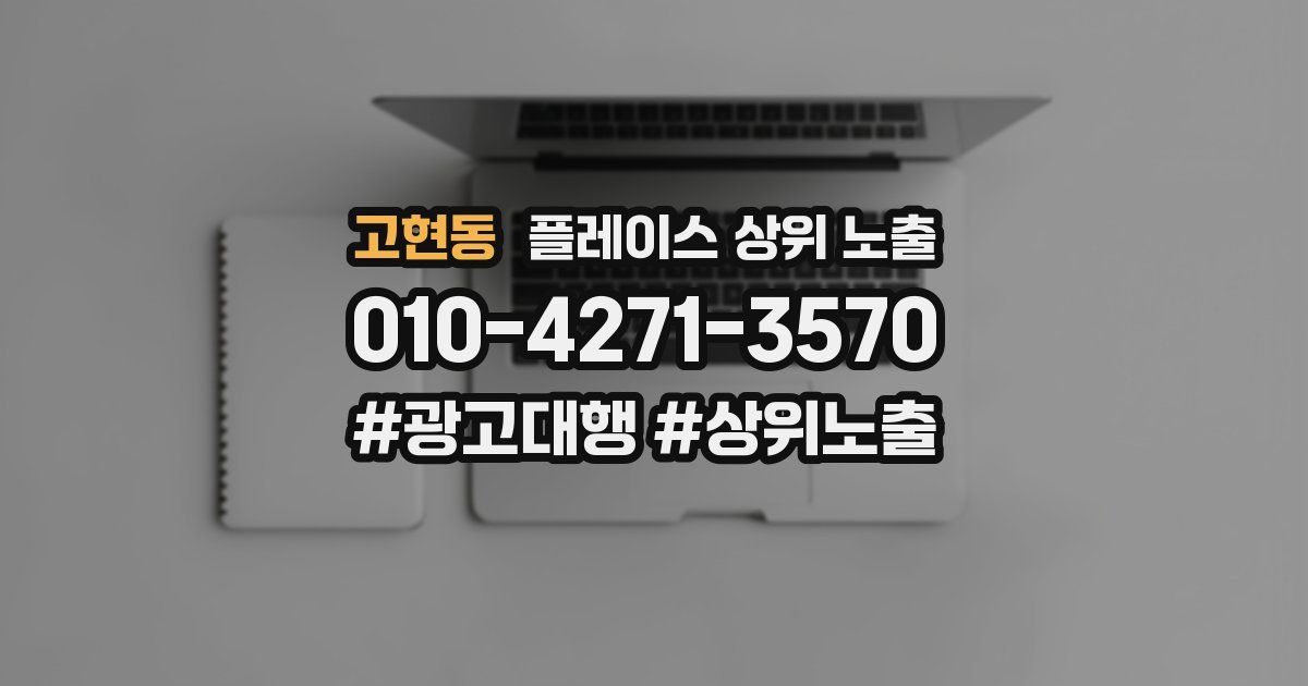 고현동 플레이스 상위 노출
