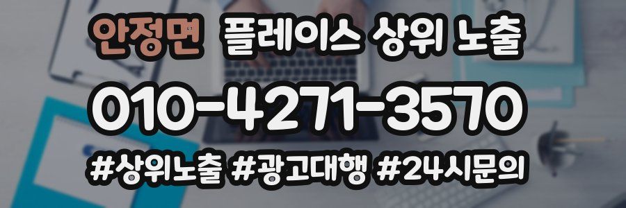안정면 플레이스 상위 노출