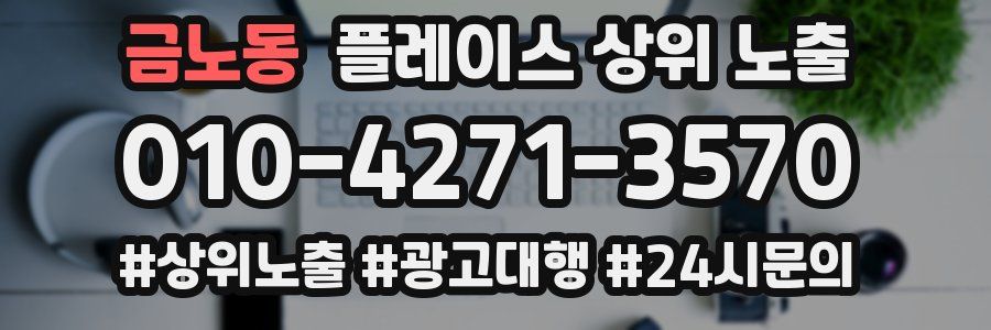 금노동 플레이스 상위 노출