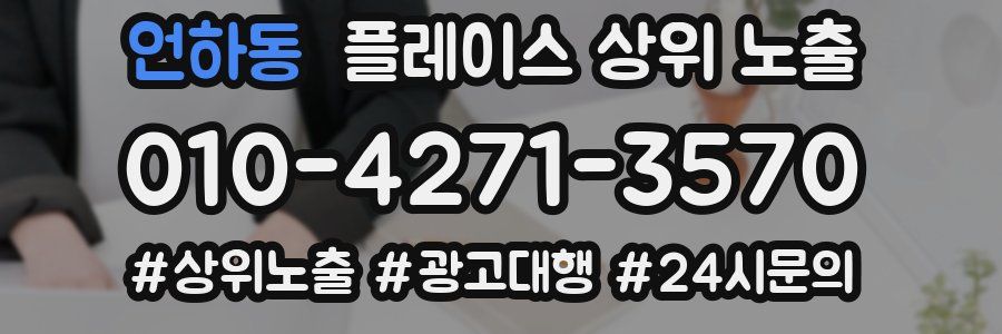 언하동 플레이스 상위 노출