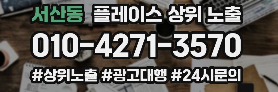 서산동 플레이스 상위 노출