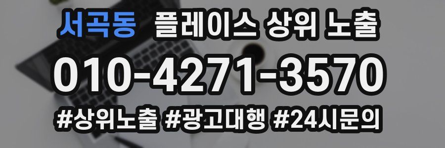 서곡동 플레이스 상위 노출