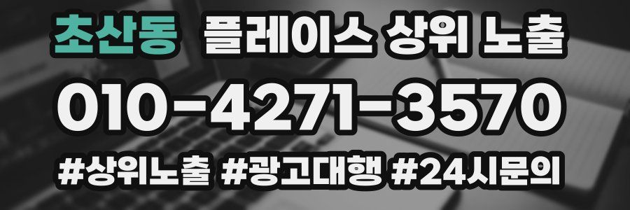 초산동 플레이스 상위 노출