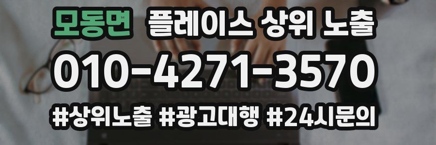 모동면 플레이스 상위 노출