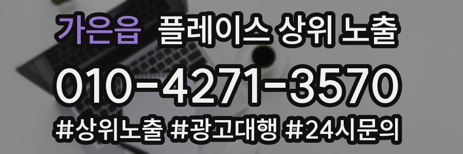 가은읍 플레이스 상위 노출