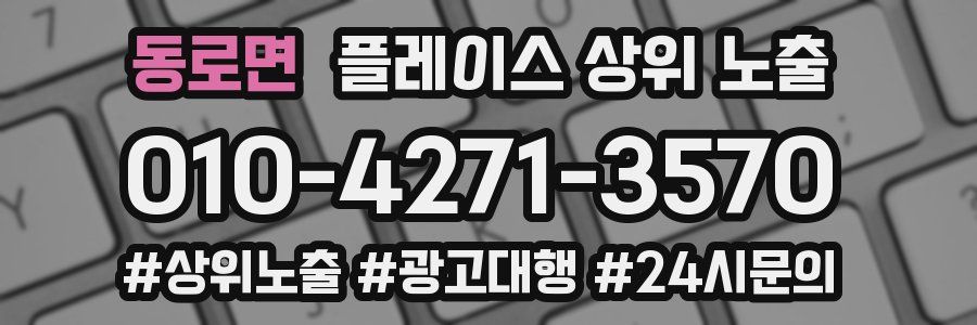 동로면 플레이스 상위 노출
